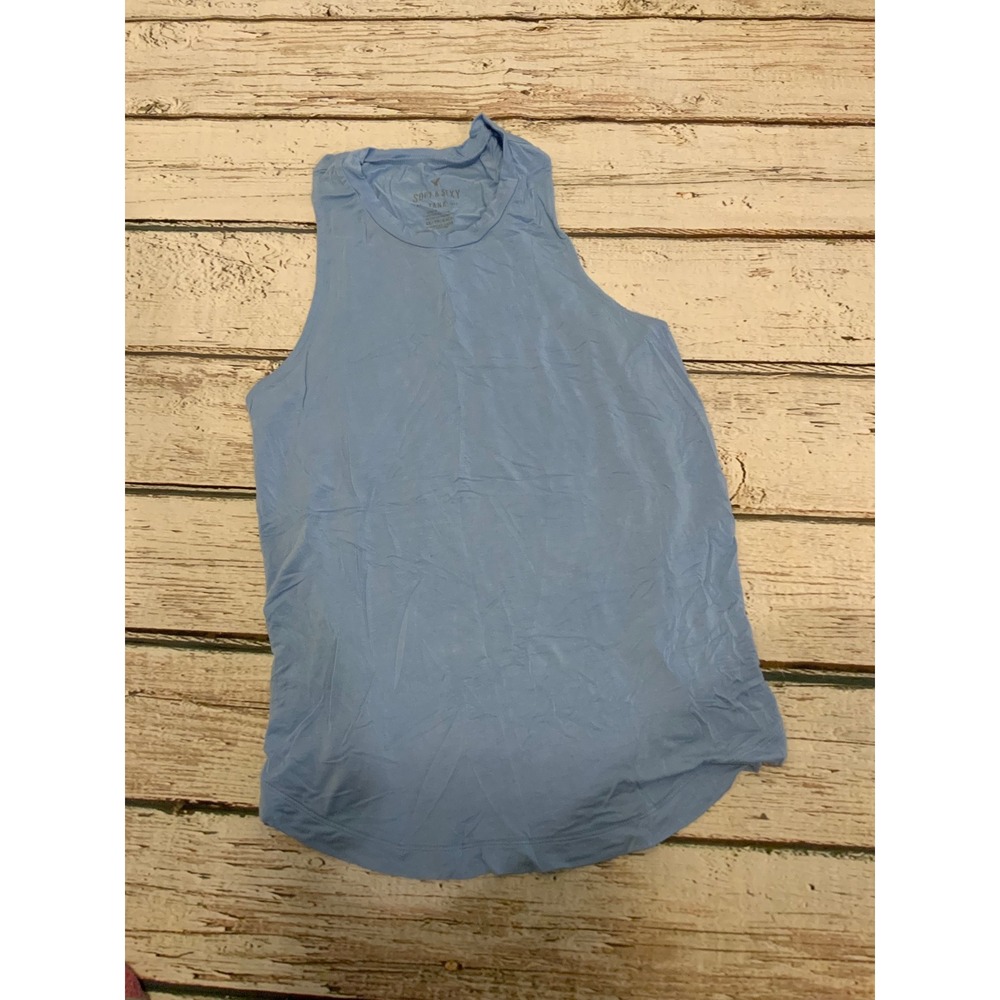 American Eagle Soft & Sexy Tank Top Light Blue High Neck Sleeveless XS